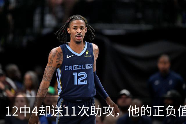 12中4却送11次助攻，他的正负值-23全场最低
